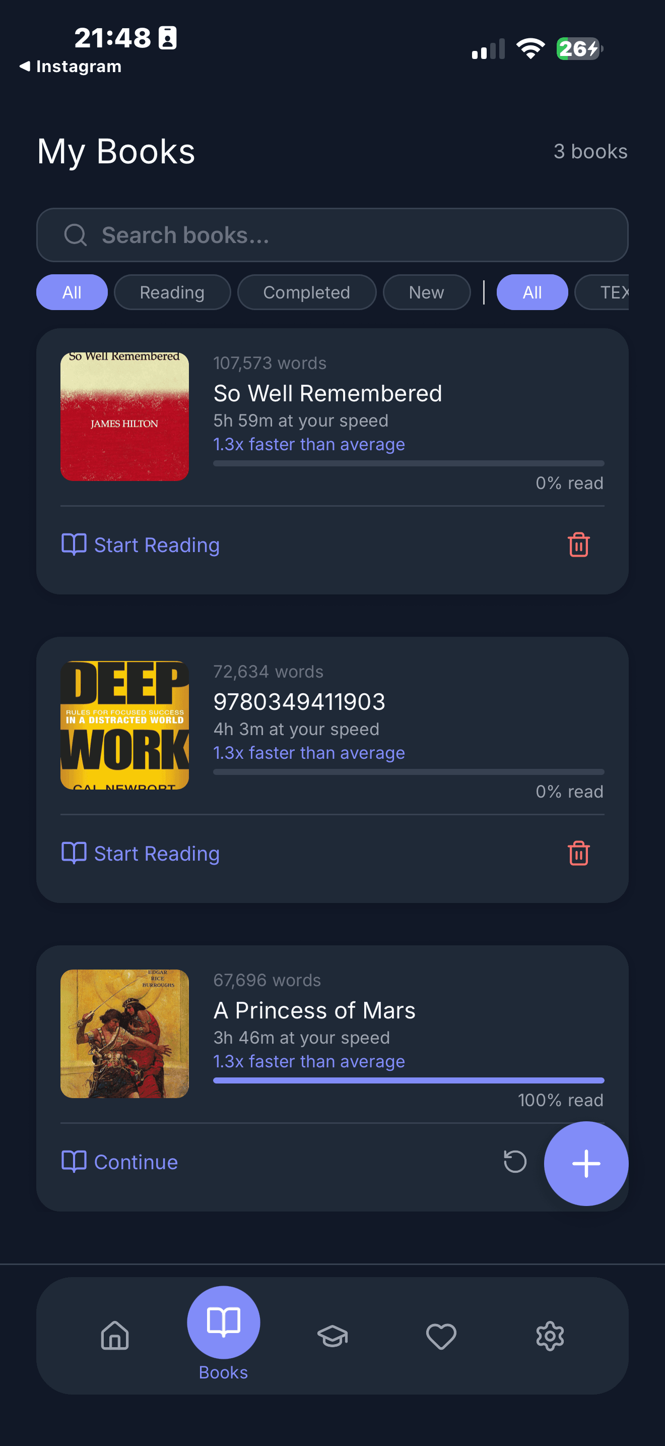 Add Content — Personal Library