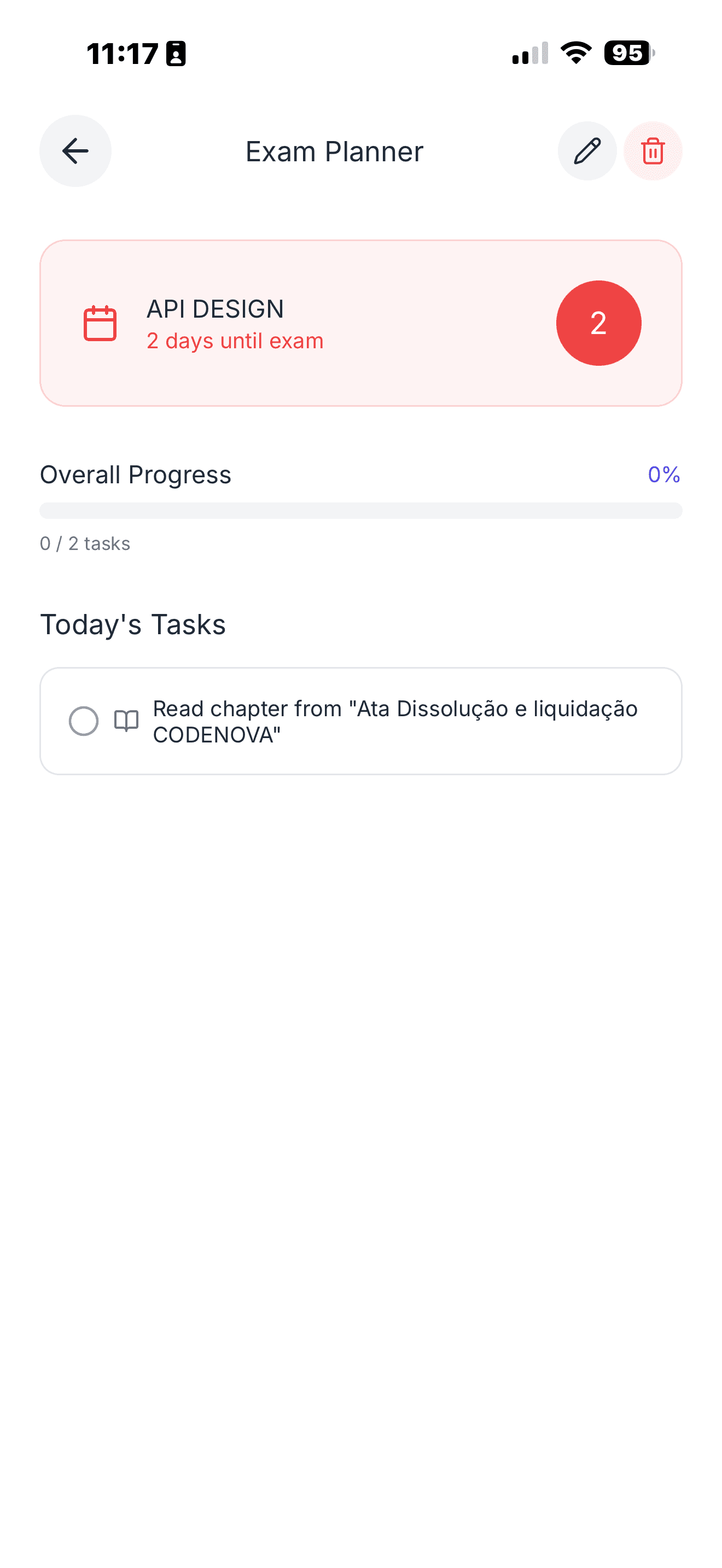 Exam Mode & Study Planner